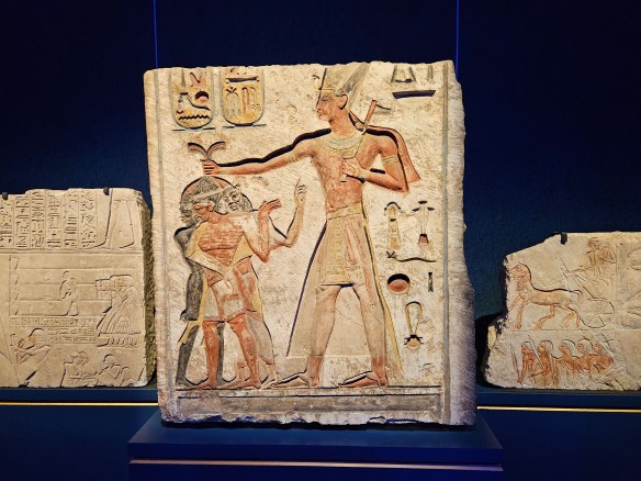 A relief of a temple wall. 