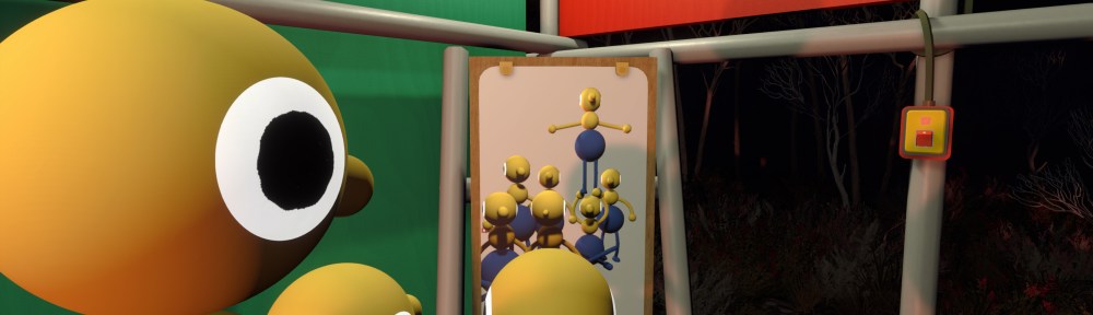 All of the team standing in front of a mirror.