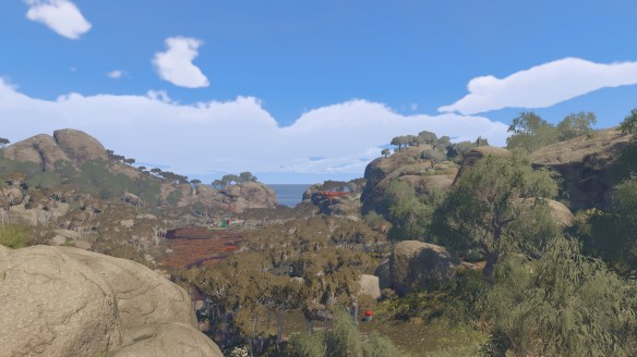 Looking out over the Australian bush.