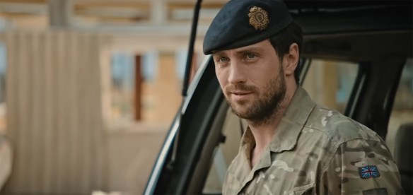 Aaron Taylor-Johnson in uniform.
