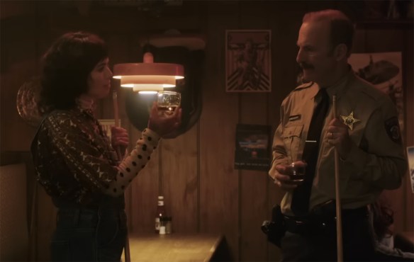 Bob Odenkirk says hello to Lena Headey.