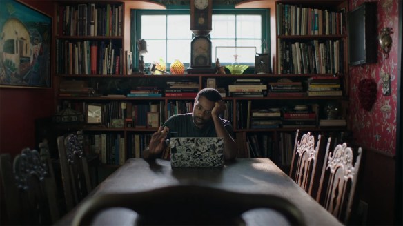 Adam trying to write Big Baby.