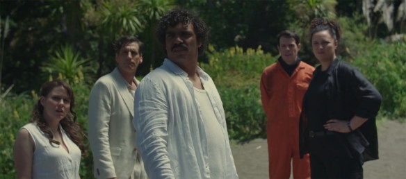 The Kiwi and Aussie spies look surprised.