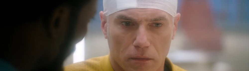 Pike with a bandage on his head.