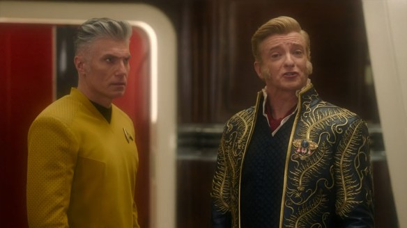 Pike death stares Trelane.