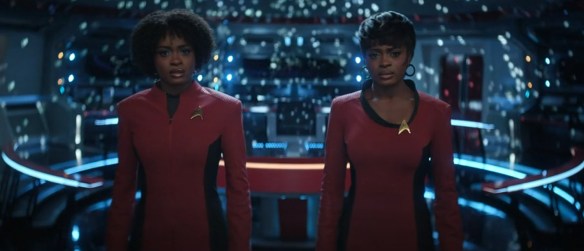 Two Uhura's on the bridge. 