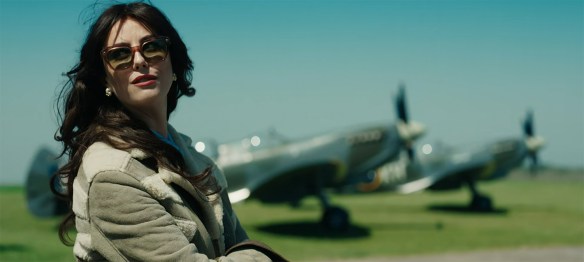 Kaya Scodelario in front of some Spitfires.