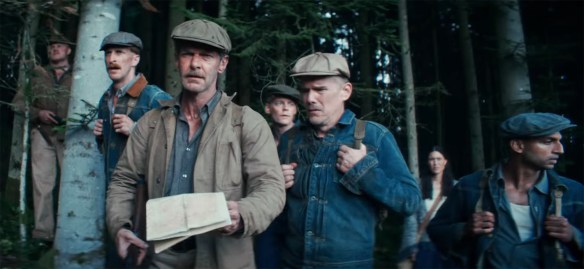 The team scouting a location.