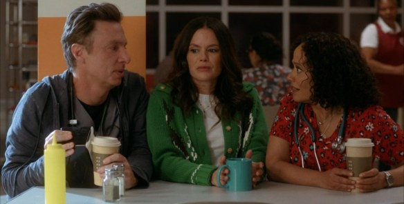 Charlie stuck in-between JD and Carla.