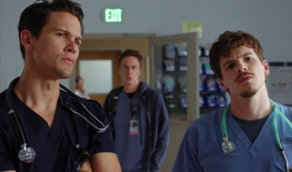 Asher and Blake look concerned.