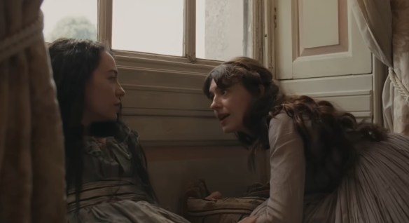 Daisy Edgar-Jones and Esmé Creed-Miles hide.