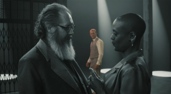 Vision watching Ultron and Jocasta conspire.