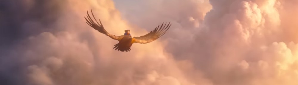 Soaring on the back of an eagle.